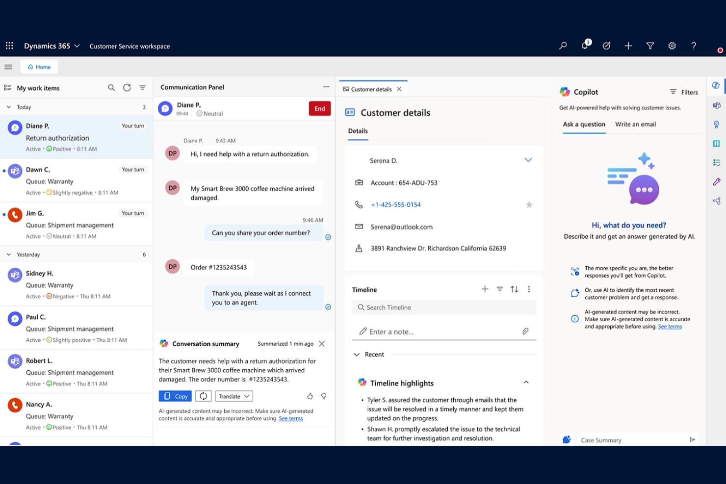 Dynamics 365 Customer Service Insights screenshot - 24 Best Freshdesk Alternatives Reviewed in 2026