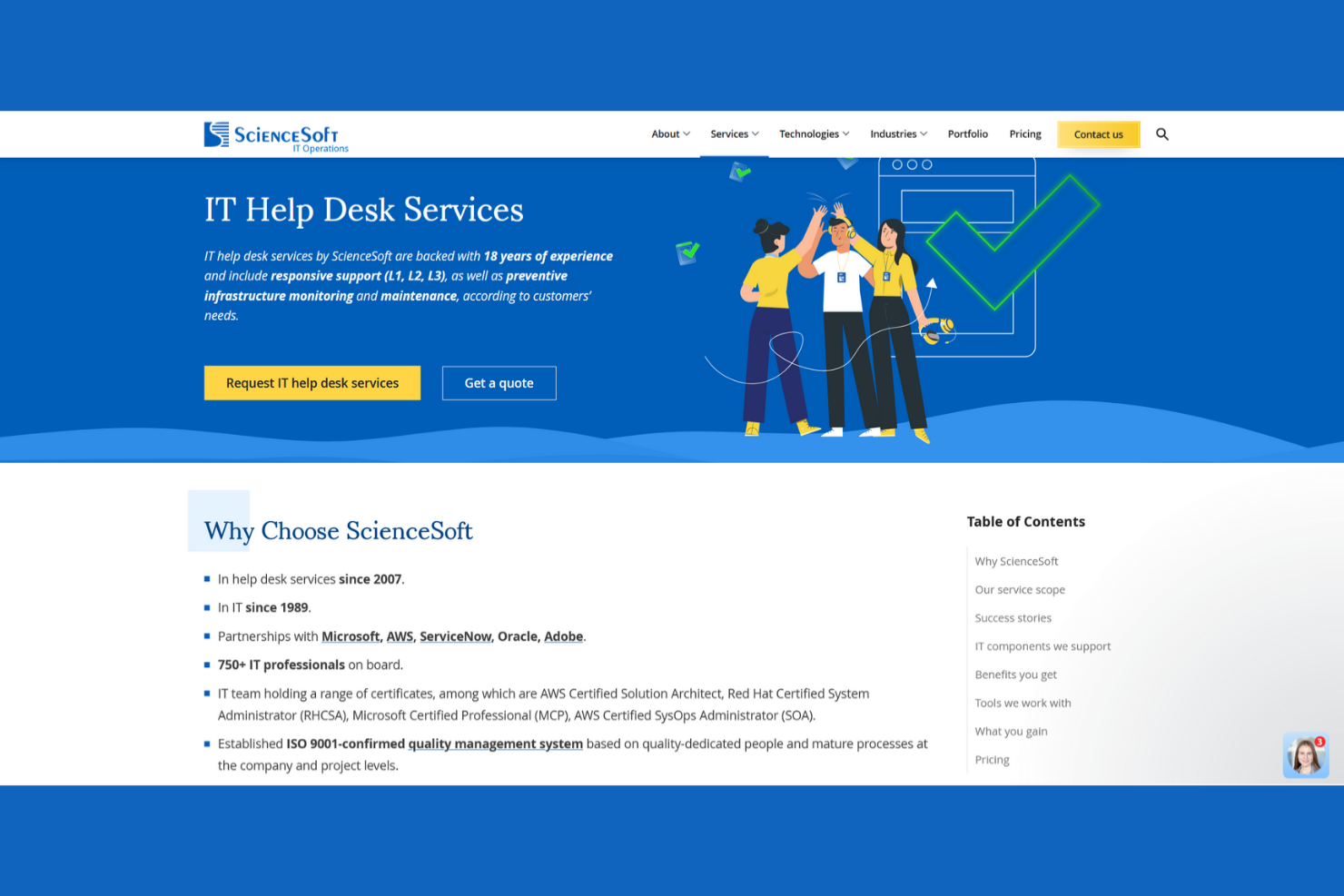ScienceSoft screenshot - 20 Best Enterprise Helpdesk Software Reviewed in 2026