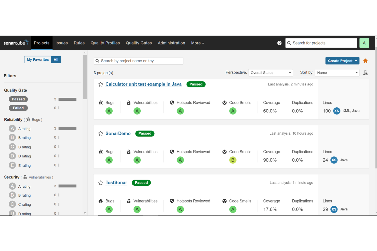SonarQube screenshot - 10 Best Static App Security Testing Tools In 2026