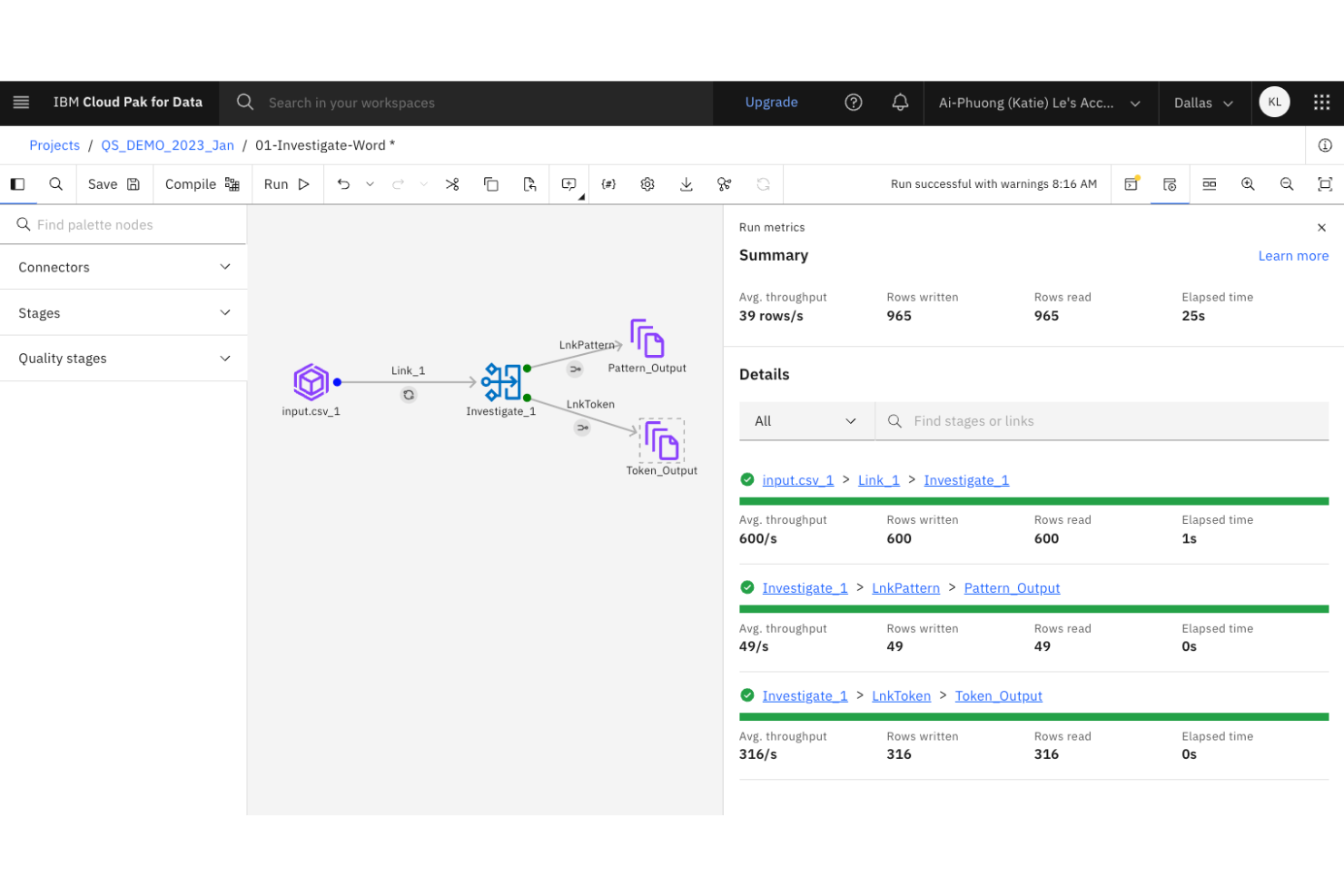 IBM DataStage screenshot - 21 dbt Alternativen ausgewählt für 2026