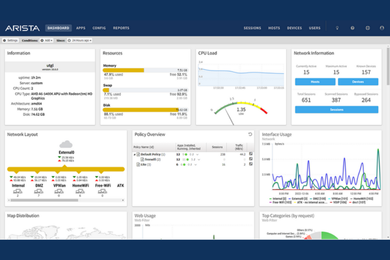 Arista screenshot - 24 pfSense Alternatives for 2026