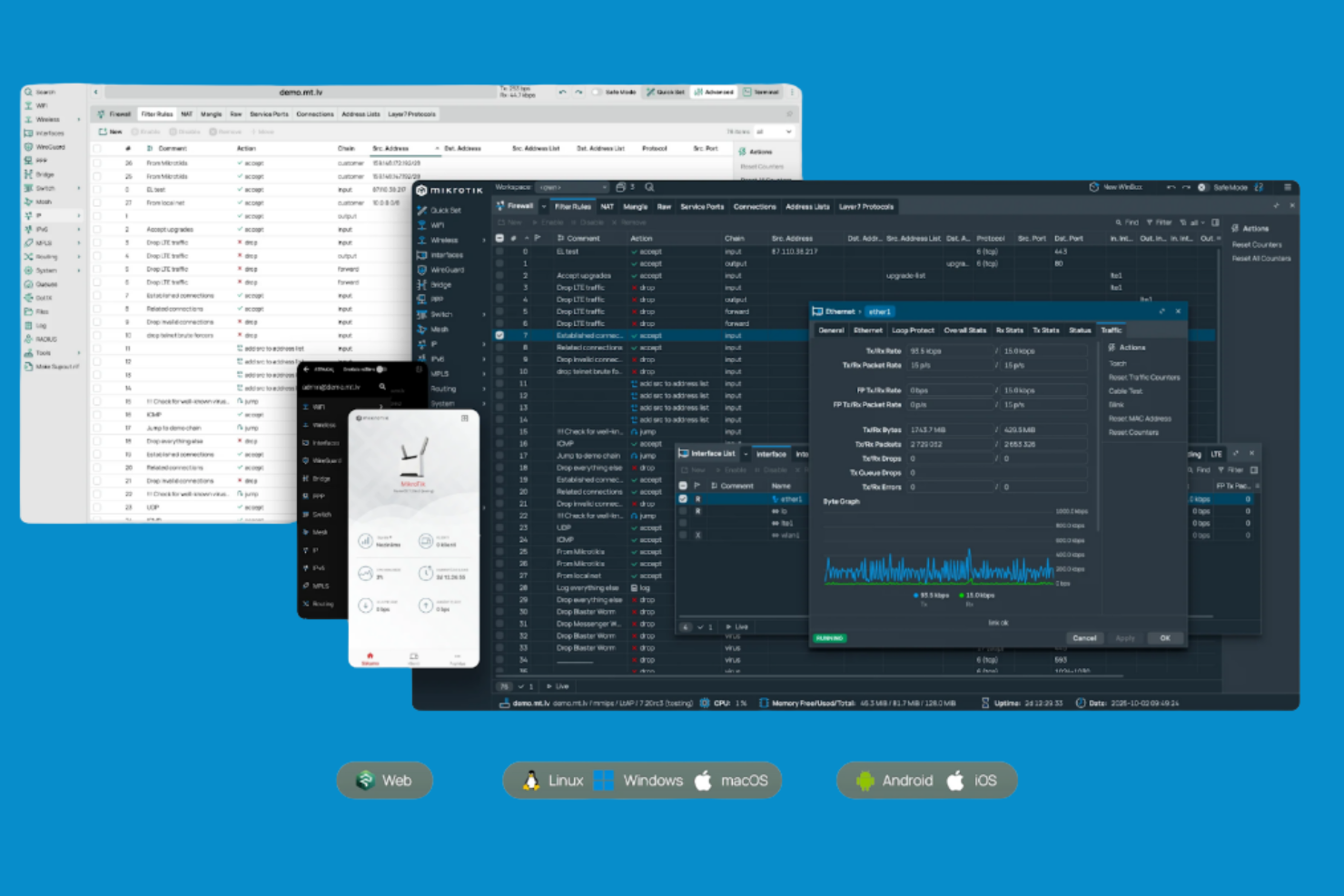 MikroTik RouterOS screenshot - 24 pfSense Alternatives for 2026