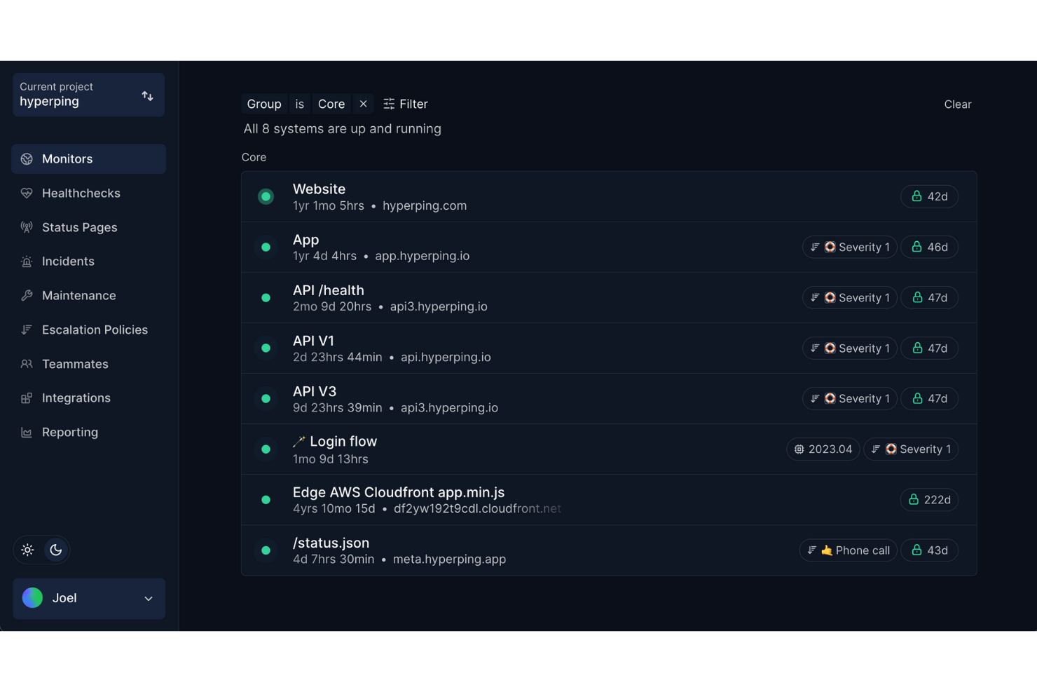 Hyperping screenshot - 25 Best Pingdom Alternatives for 2026
