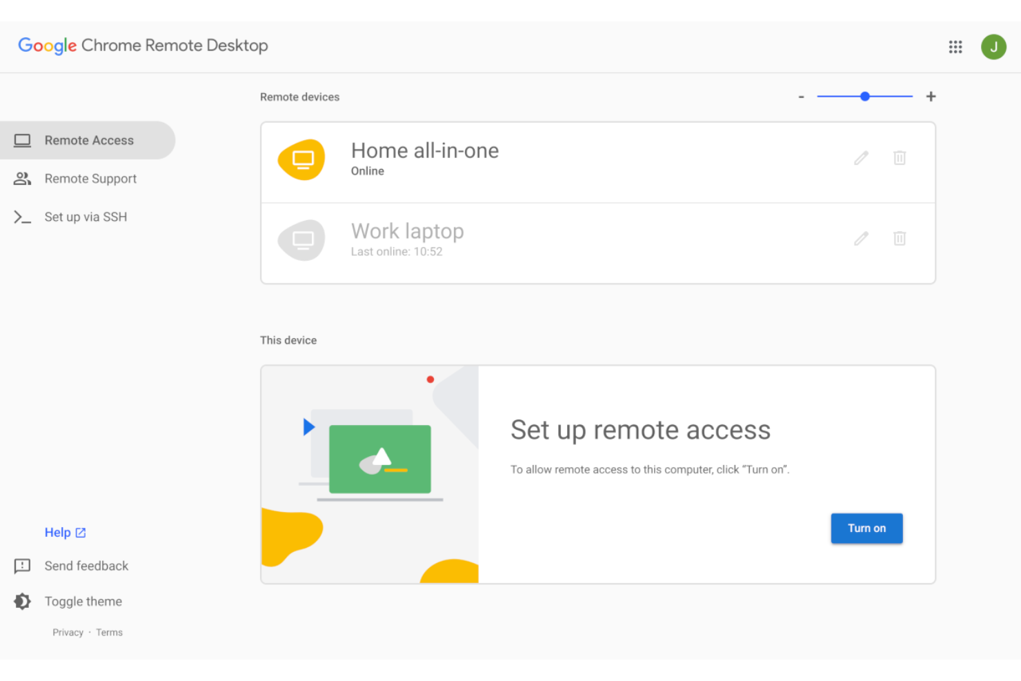 Chrome Remote Desktop screenshot - 20 LogMeIn Alternatives to Consider in 2026
