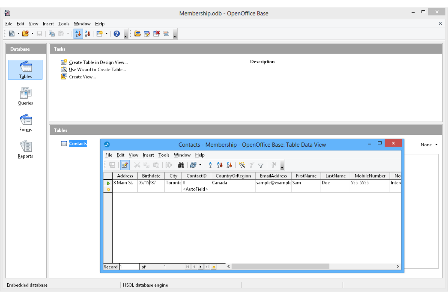 Apache OpenOffice Base screenshot - 16 Best Microsoft Access Alternatives for 2026
