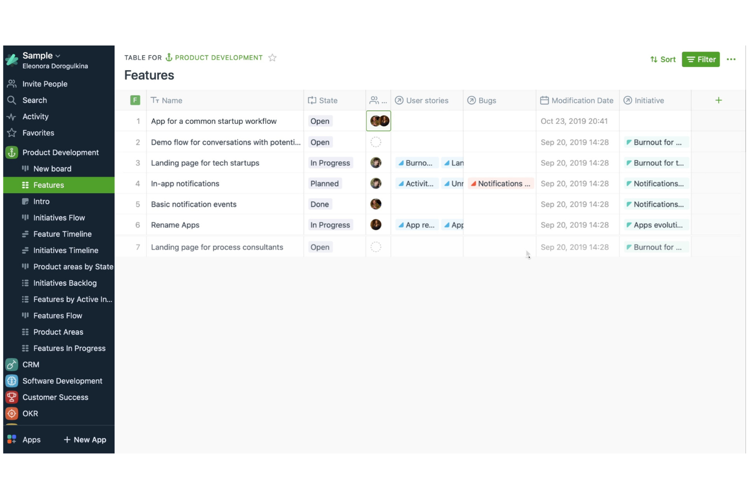 Fibery screenshot - 20 Best Software Development Project Management Tools in 2026