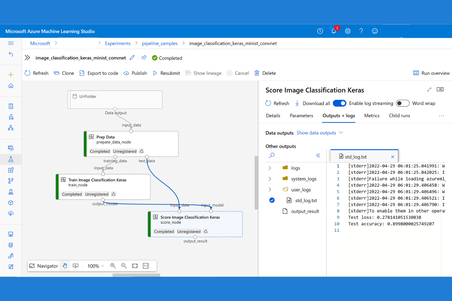 Azure Machine Learning screenshot - I 10 migliori strumenti per il deployment di modelli ML nel 2026