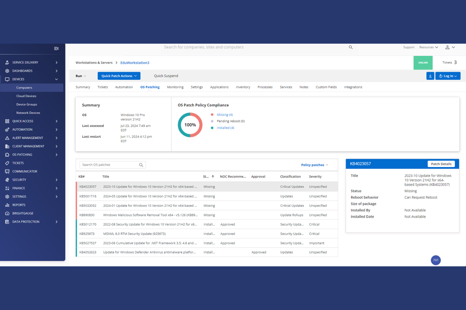 ConnectWise RMM screenshot - 10 Best IT Management Software for MSPs in 2026