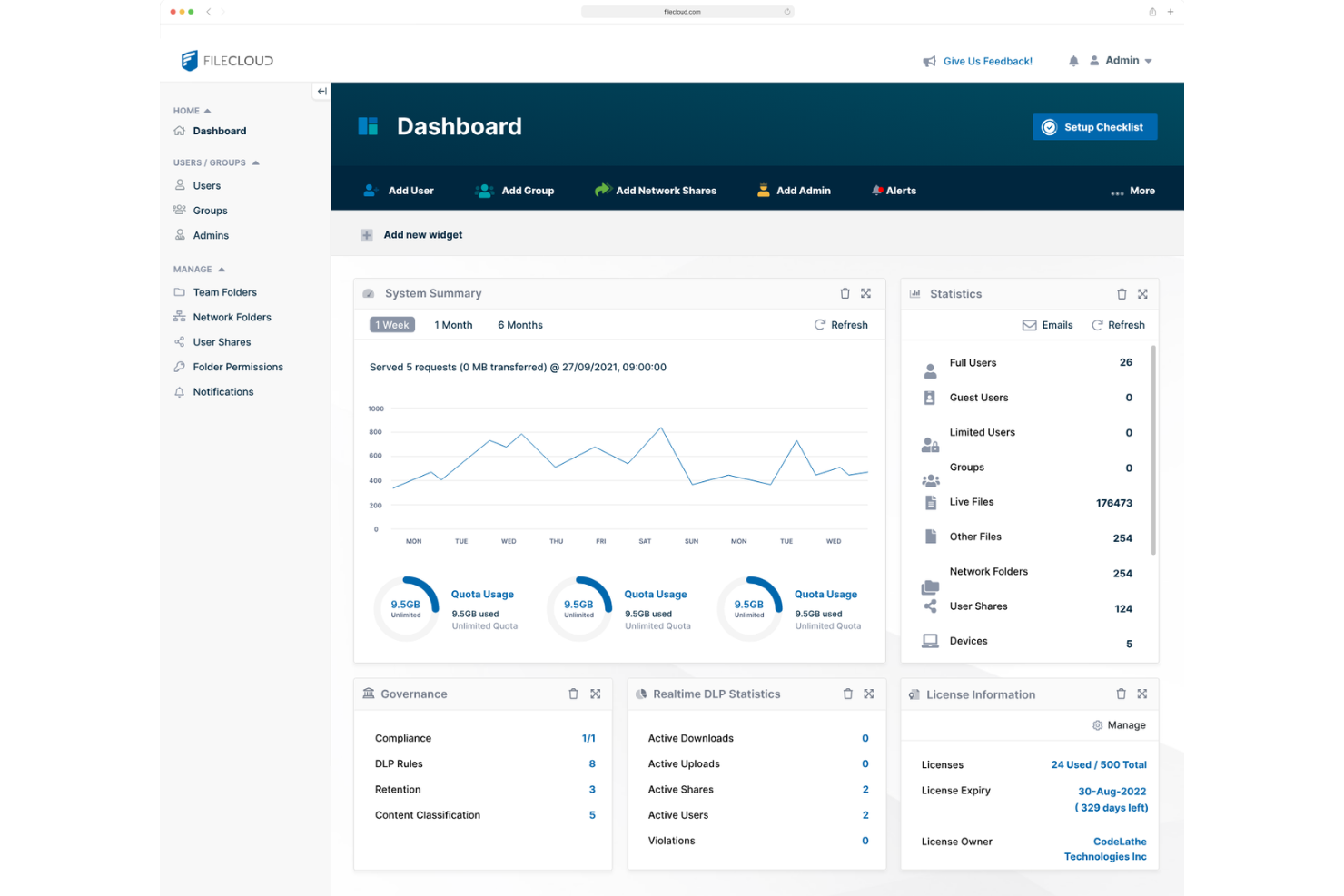 FileCloud screenshot - 10 Best Google Drive Alternatives in 2026