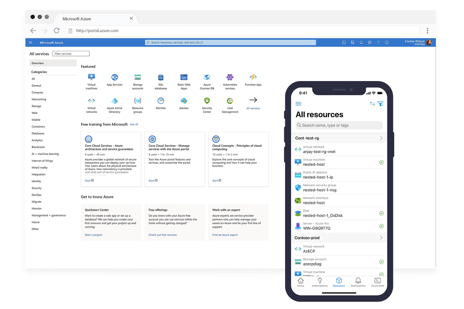 Microsoft Azure delivers scalable compute, storage, and networking on demand.
