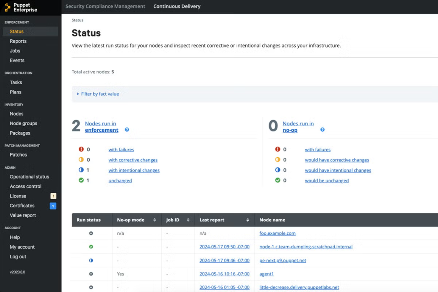 Puppet Enterprise automates infrastructure provisioning and configuration at scale.