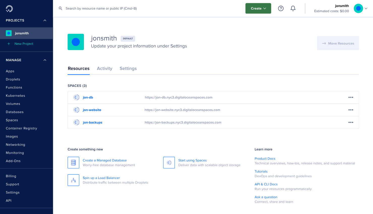 DigitalOcean offers scalable cloud servers and storage for developers.