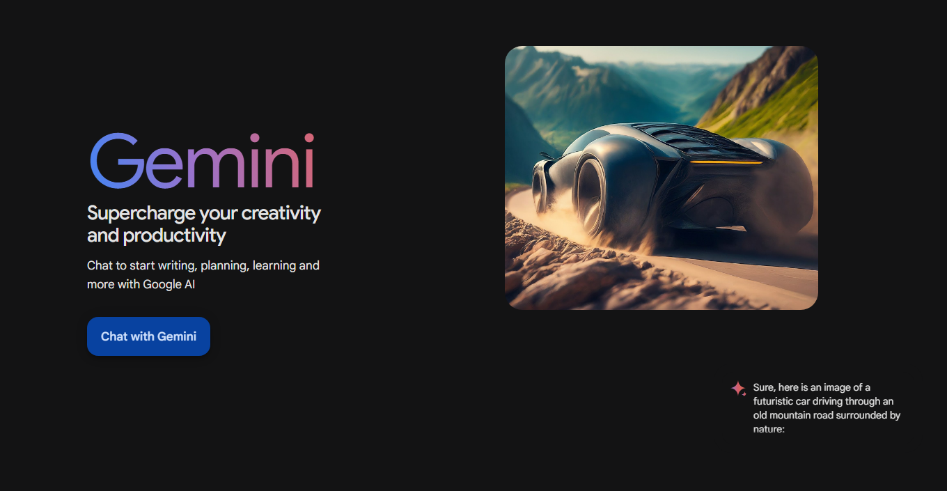 Google’s multimodal LLM handling text, images, audio &amp; more.