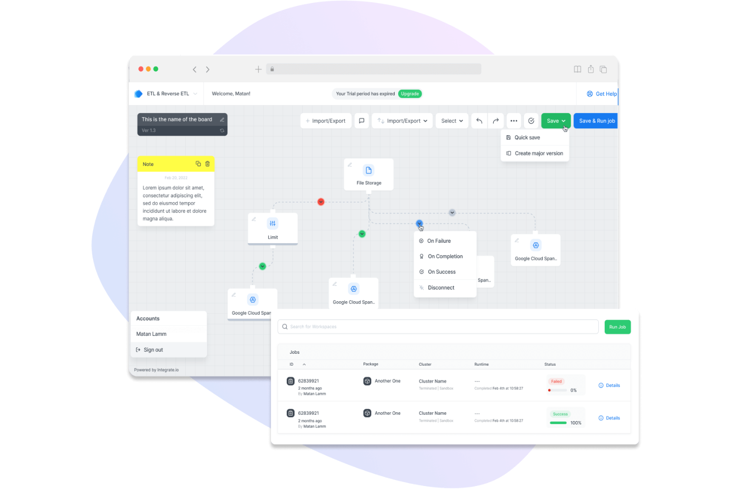Integrate.io unifies and transforms data for analytics and insights.