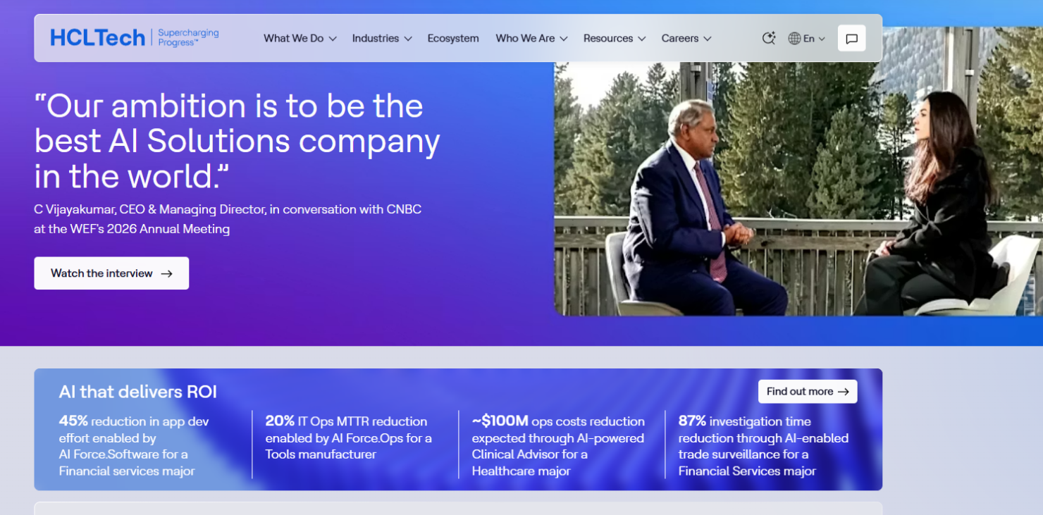 HCLTech delivers scalable managed IT, cloud, and security services.