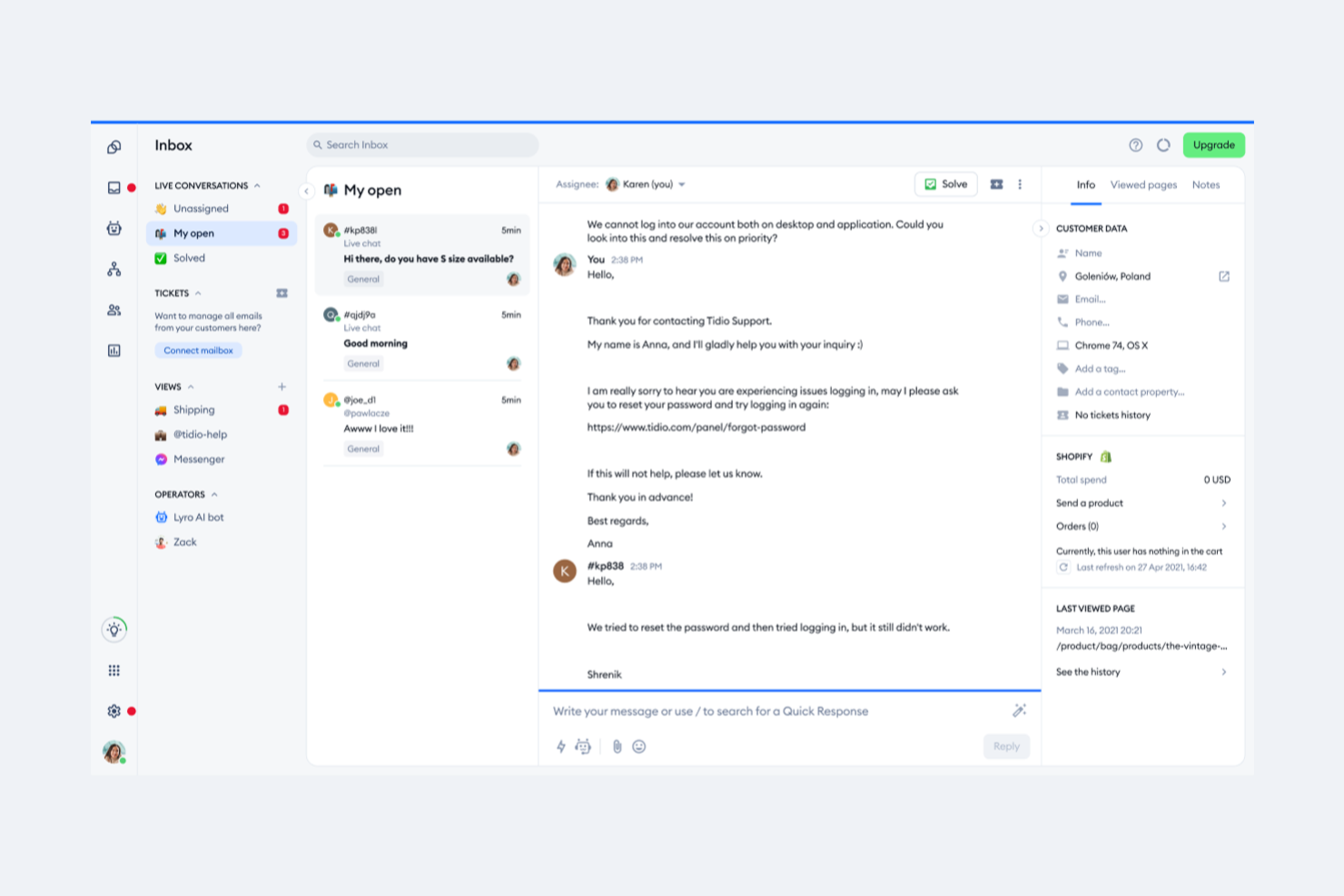 Tidio screenshot - 28 Best Cloud Helpdesk Software Platforms Of 2026
