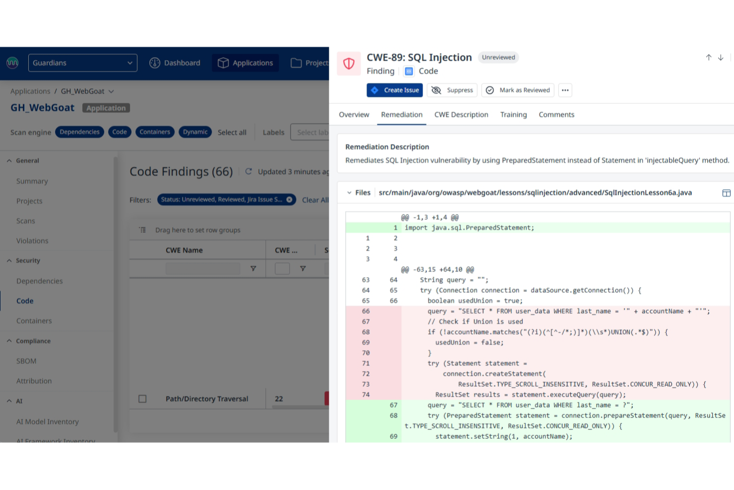 Mend.io screenshot - 27 Beste Code-Analyse-Tools im Jahr 2026