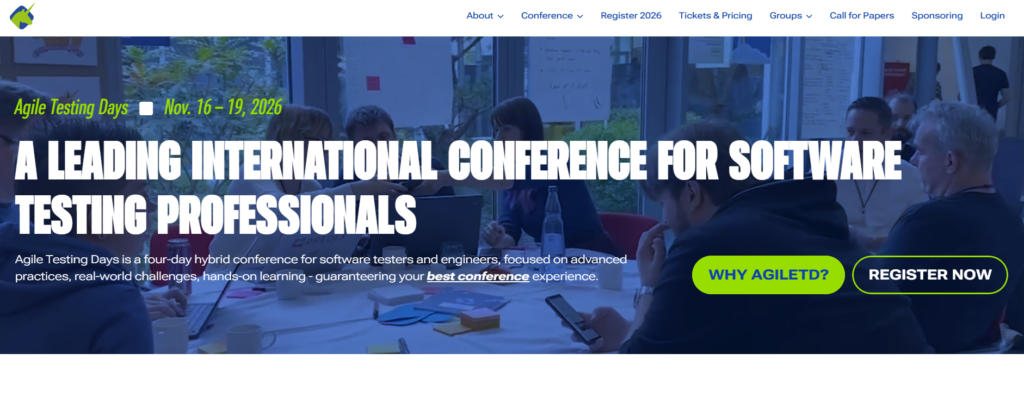 Agile Testing Days 2026 event banner