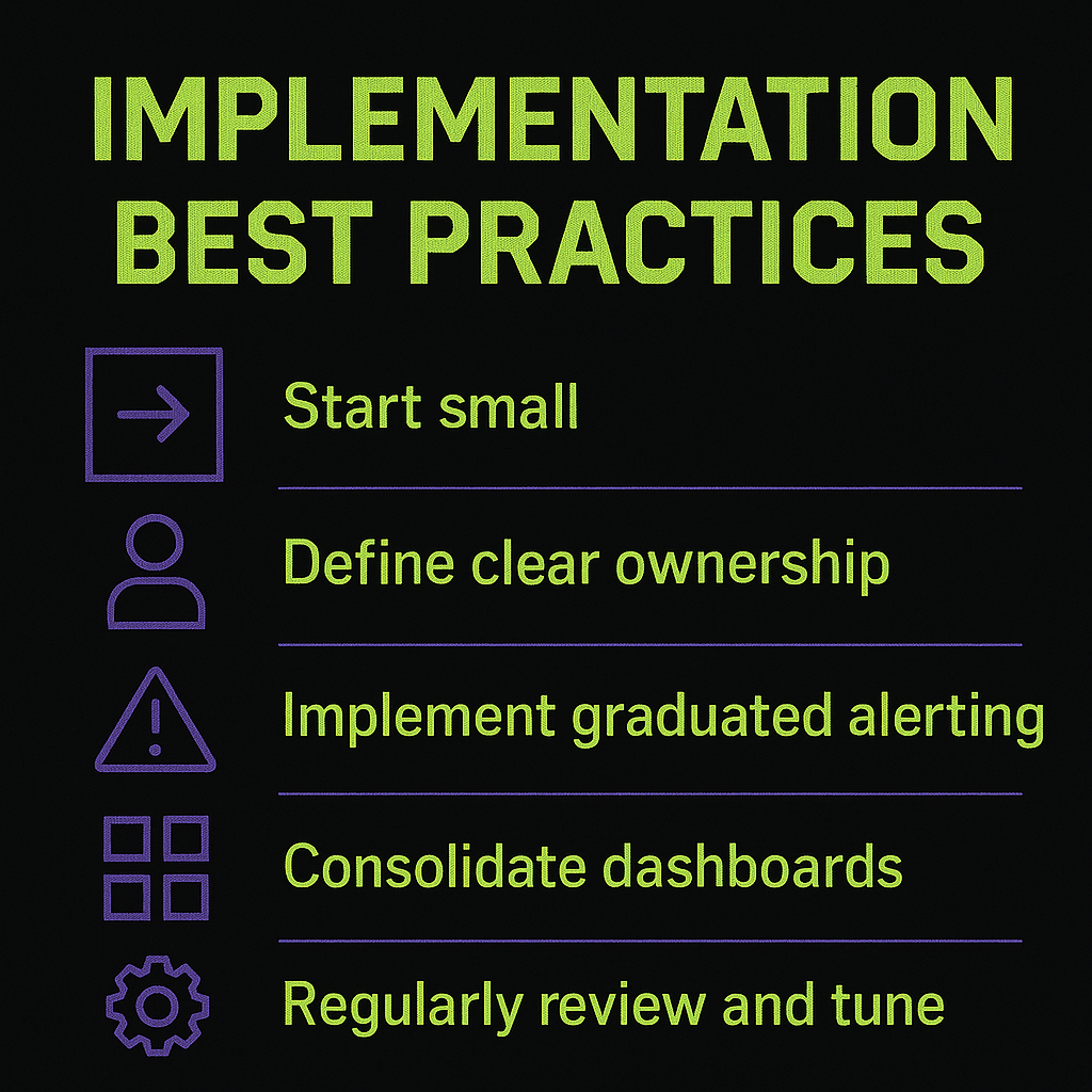 Implementation Best Practices Diagram for testing in production