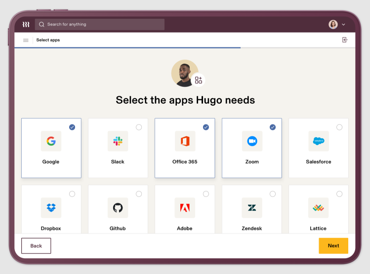 Rippling Single Sign-On dashboard
