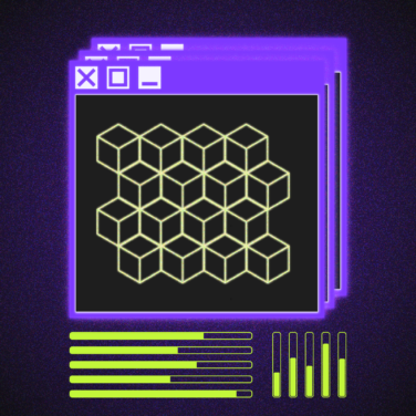 An image of a cube on a computer screen, illustrating the concept of adaptive AI discussed in the article