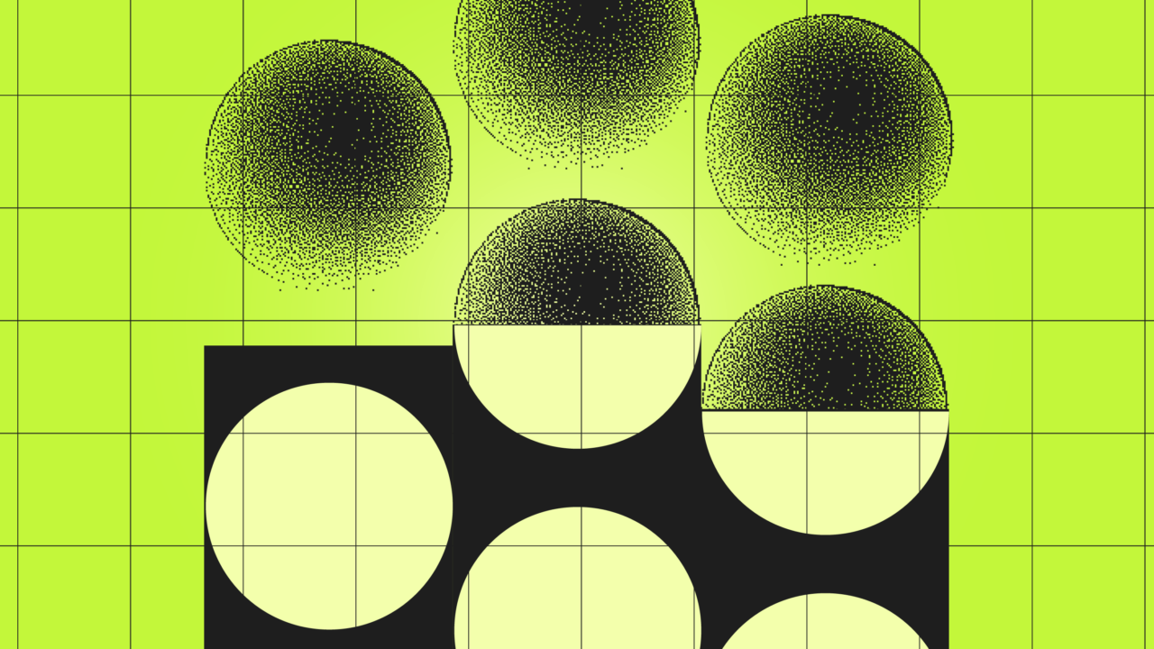 green square with black circles to represent continuous integration
