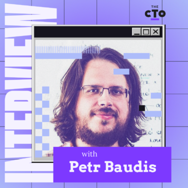 Image of Pete Baudis engaged in a CTO interview, focusing on technology and leadership topics featured image