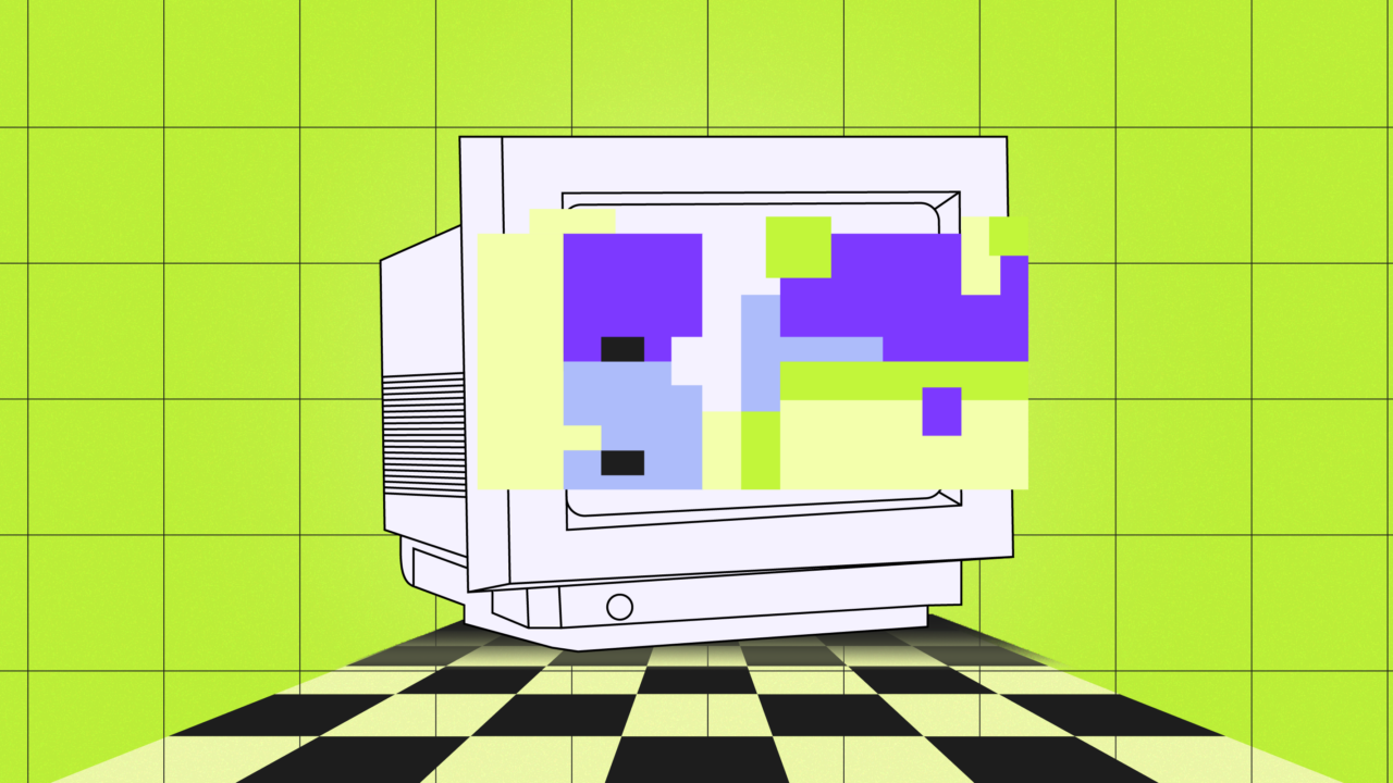 A computer monitor displaying a pixelated image. IT Challenges featured image