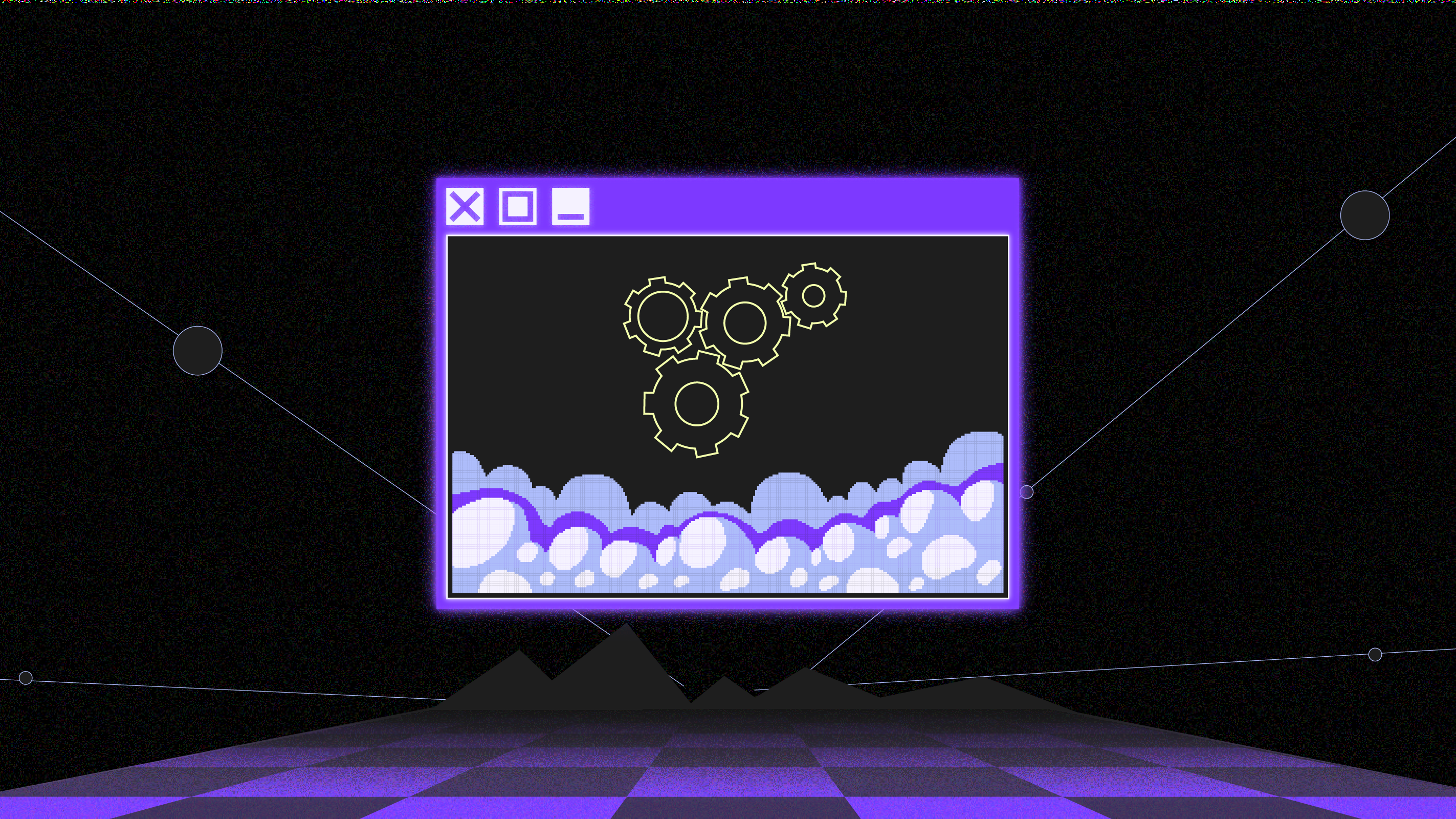 A computer screen displaying a purple and black background. What is a cloud service featured image
