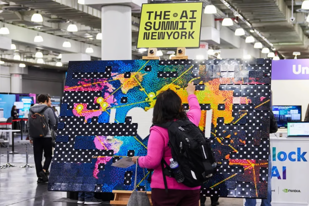 Attendee at The AI Summit New York expo hall
