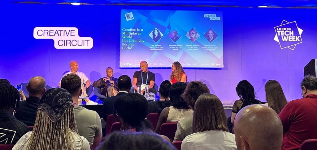 Panelists at the London Tech Week conference