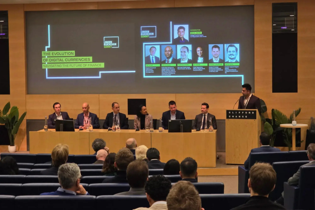 Panel discussion at the 2025 London Blockchain Finance Summit