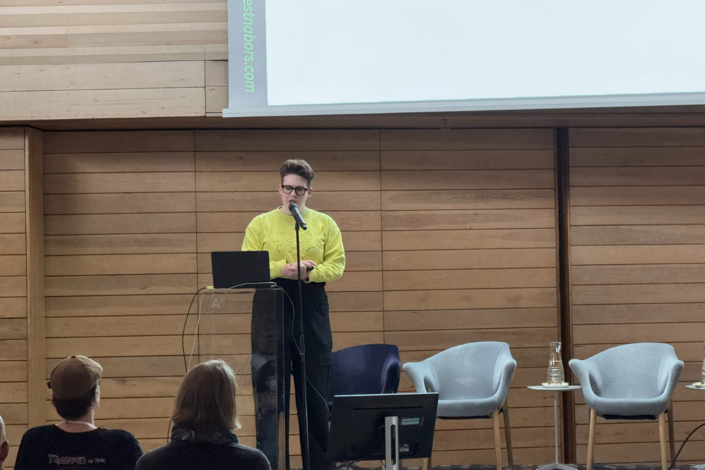 Rachel-Lee Nabors, Fractional Developer Experience Leader, presenting at the Future Frontend 2025