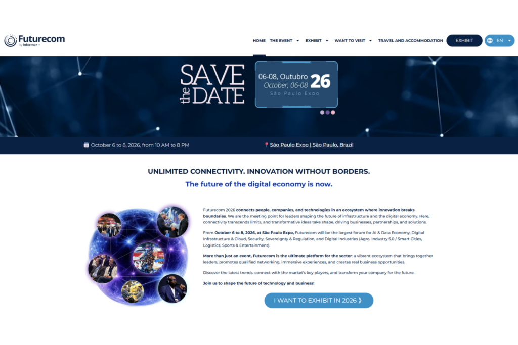 Futurecom 2026's home page