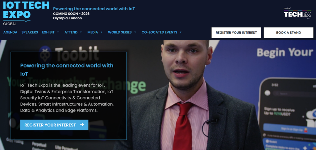 IoT Tech Expo Global page screenshot