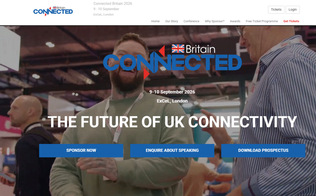 Connected Britain 2026 homepage screenshot