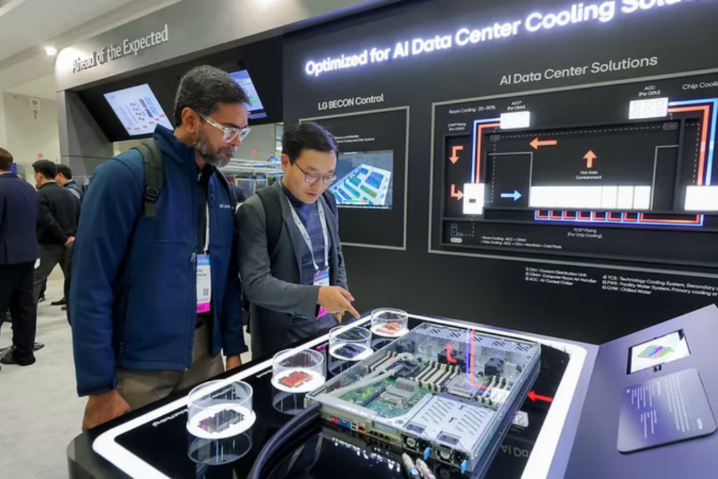Attendees exploring technology exhibits at Data Center World Europe