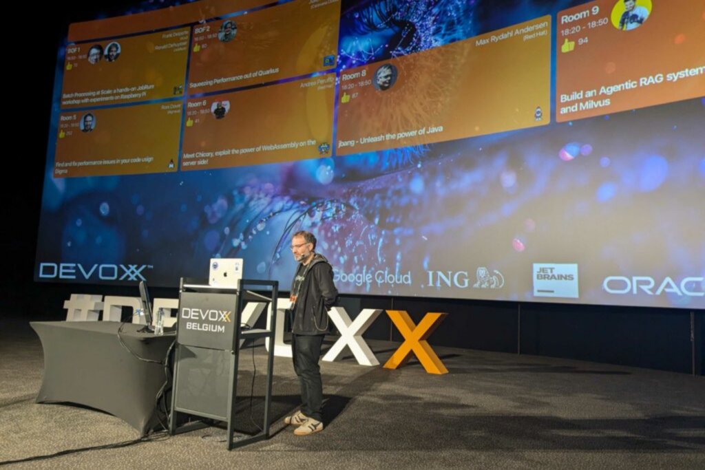Speaker session at Devoxx Belgium on Java and AI development 