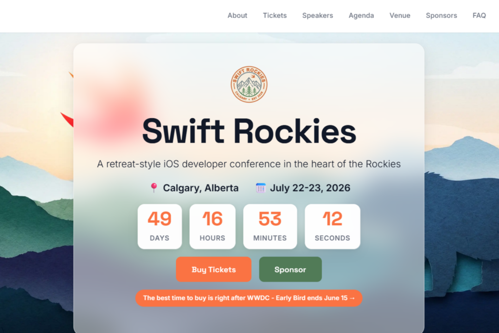 Swift Rockies event page