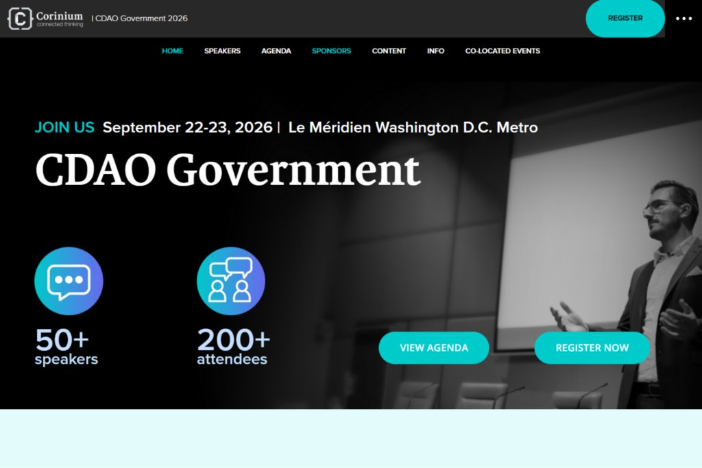Homepage of the CDAO Government 2026