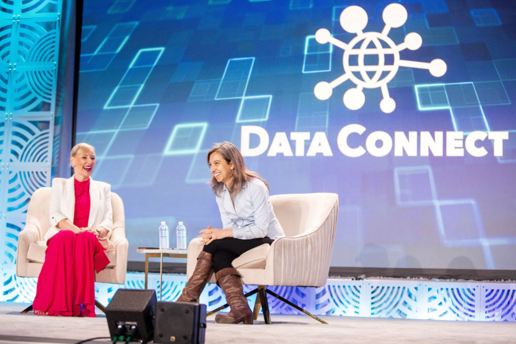 Speakers in a fireside chat session at DataConnect Conference