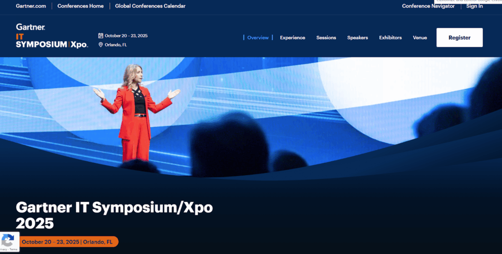 Gartner IT Symposium/Xpo™ landing page screenshot