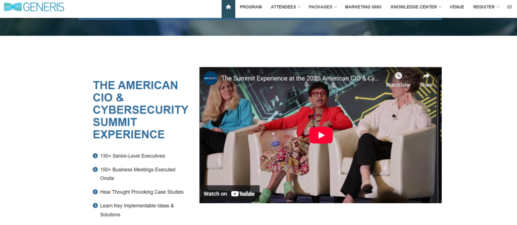 American CIO und Cybersecurity Summit mit CIOs und Informationssicherheitsleitern, die an Sessions teilnehmen