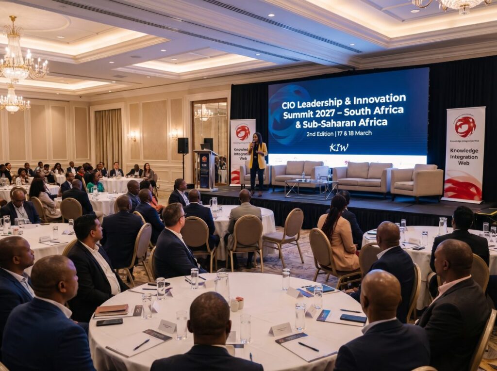 Conference attendees listening to a keynote presentation during the CIO Leadership & Innovation Summit