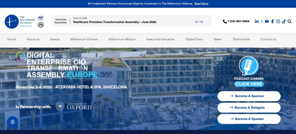 Webpage for the Digital Enterprise CIO Transformational Assembly 2026