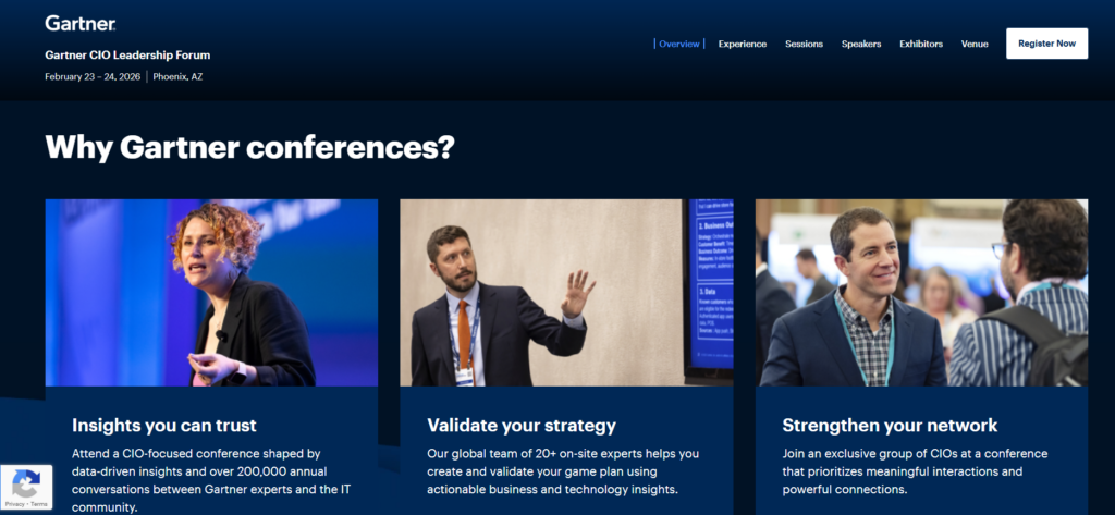 Gartner CIO Leadership Forum with CIOs attending strategy and leadership sessions