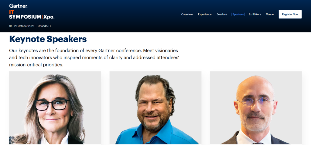 Gartner CIO Leadership Forum mit CIOs, die an Strategie- und Führungssitzungen teilnehmen