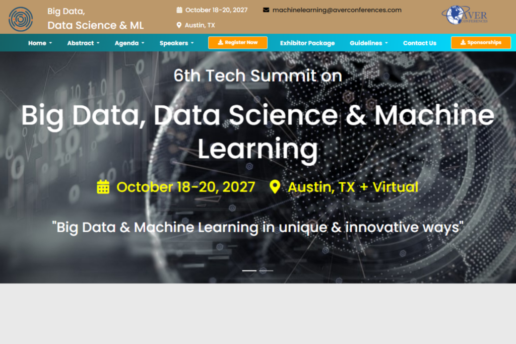 Banner promoting the Big Data, Data Science &amp; ML tech summit