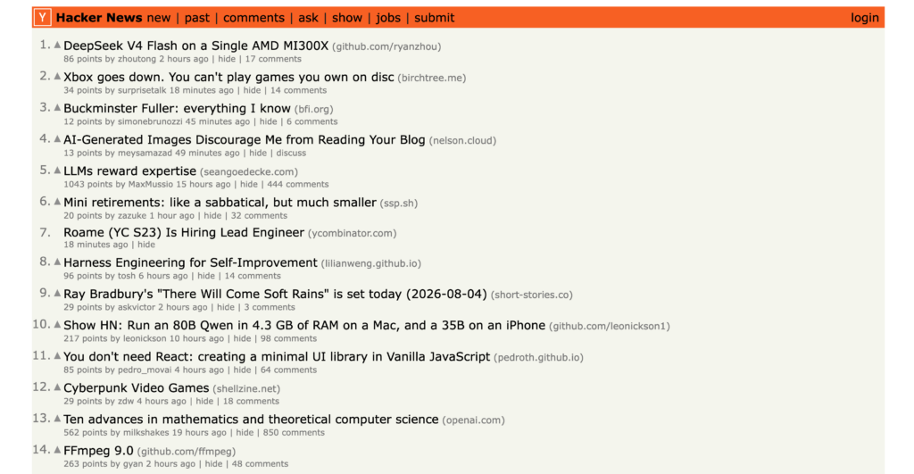 Hacker News community