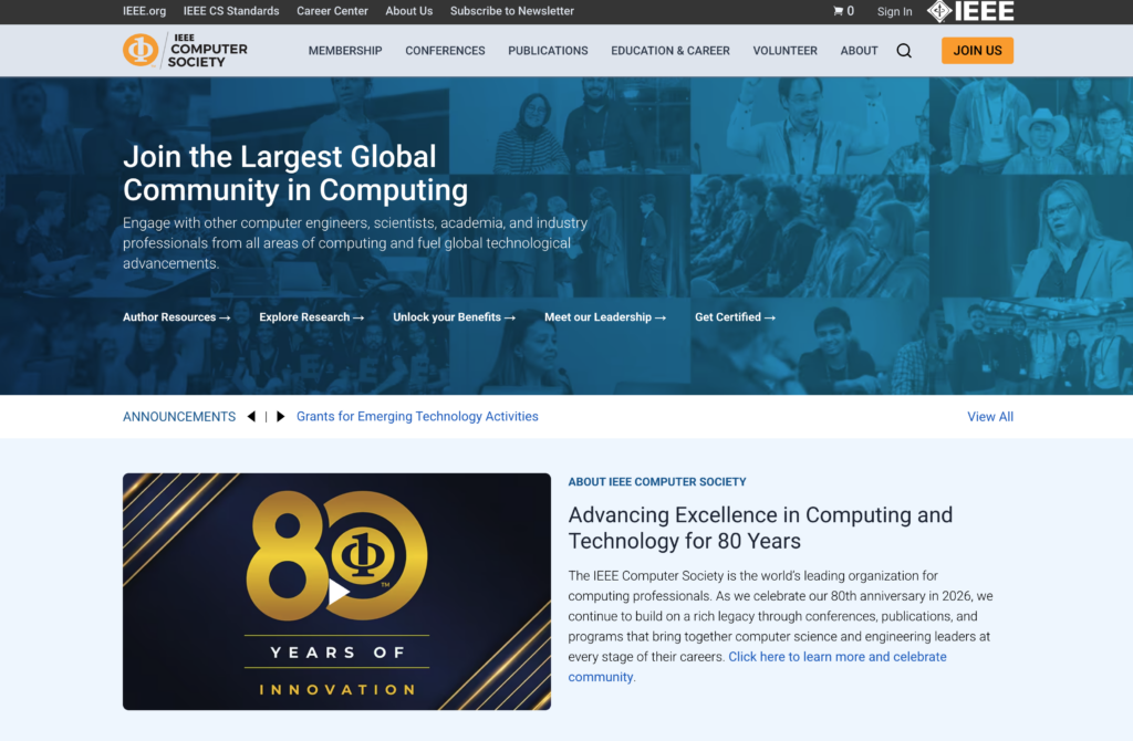 IEEE Computer Society homempage